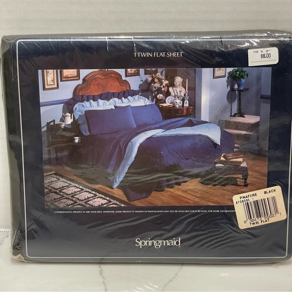 New VTG Wamsutta Caramel Brown Twin Flat Fortel Cotton Blend Flower Leaf Pattern - Picture 2 of 8